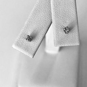 0.11 Carat Diamond 14k White Gold  earrings Stud